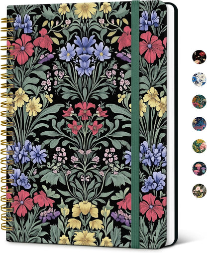 Taja Lined Spiral Notebook Journal for Women A5(5.8" × 8.3"), Cute Hardcover Notebook for Work, School & Note Taking, Pretty College Ruled Journal for Writing, 140 Pages, Sunset