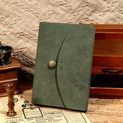 MINICAGIE Journal Notebook for Men Women Gifts Hardcover Leather Mens Journals for Writing 288 Pages 100 Gsm Paper Thick Journaling Notebooks for Work Diary, 5.7x8.3 In, Blue