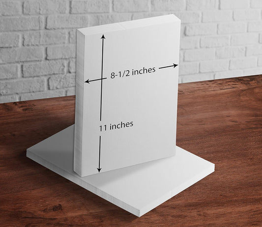 White Cardstock - For School Supplies, Kids Art & Crafts, Invitations, Business Card Printing | Extra Thick 100 lb Card Stock, 8.5 x 11 inch, Heavy Weight Hard Cover Stock (270 gsm) 50 Sheets Per Pack
