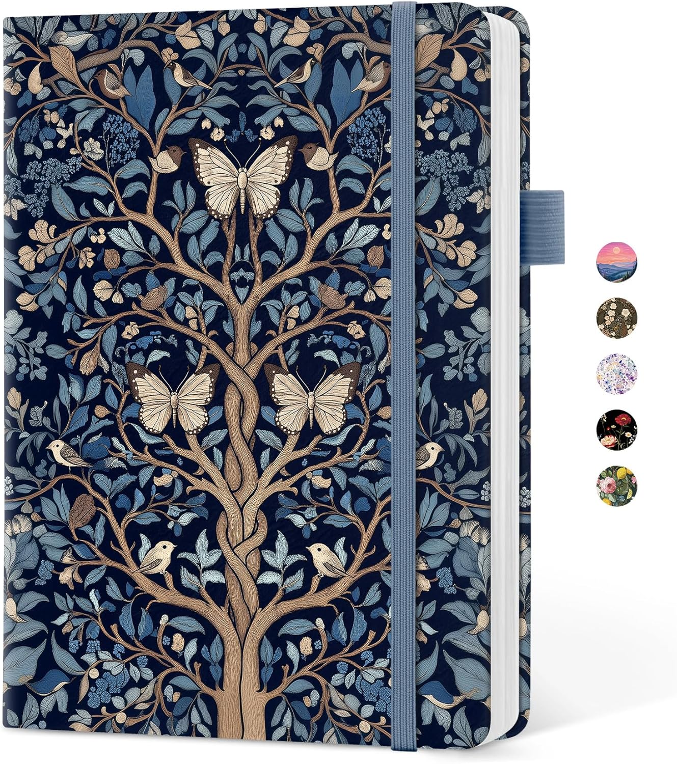 Taja Aesthetic Lined Journal for Women, Pretty 6" x 8" Notebook for Work & Note with 160 College Ruled Pages, Hardcover Leather Notebook for Journaling, Note Taking, Bible Study, Hummingbird
