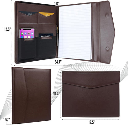STYLIO Padfolio Folder with Removable Clipboard | Portfolio Organizer | Binder with Storage for Notebook, Notepad | Nursing Clipboard Folio, CNA Accessories for Work | Vegan Leather