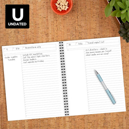Cambridge Business Notebook, Action Planner, Legal Ruled Paper, 8-1/2" x 11", 80 Sheets, Flexible Soft Touch Cover, Wirebound, Gray (06064)