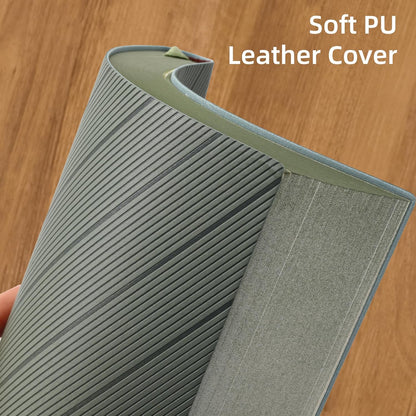 BOBO RABBIT Softcover Lined Journal Notebook 348 Pages Lay-Flat Bound Soft Leather Journaling Notebook for for Writing Work School Office Note Taking, 5.75"x8.31" Grey