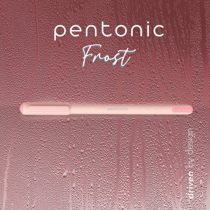 Pentonic Ballpoint Pens, 10 Count, Frosted Pale Gray Barrel with Black Ink, 0.7 mm Fine Point, Smooth Writing For Journaling & Note Taking (PEN13086)
