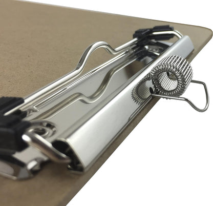 Pen Holder Clipboard, Letter Size, Low Profile Clip, Hardboard Single (Pen Included)