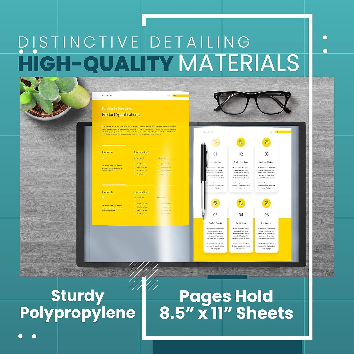 Better Office Products 60 Pocket Bound Black Presentation Book, with Clear View Front Cover, 120 Sheet Protector Pages, 8.5" x 11" Sheets, Art Portfolio, Durable Poly Covers, Letter Size