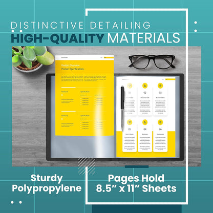 Better Office Products 60 Pocket Bound Black Presentation Book, with Clear View Front Cover, 120 Sheet Protector Pages, 8.5" x 11" Sheets, Art Portfolio, Durable Poly Covers, Letter Size