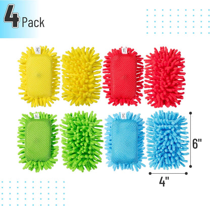 Mr. Pen- Magnetic Microfiber Shag Whiteboard Erasers, 4" x 6", 4 Pack, Dual Surface, Washable Large Dry Erase Board Cleaner for Chalk, Marker, Classroom, Office, Home
