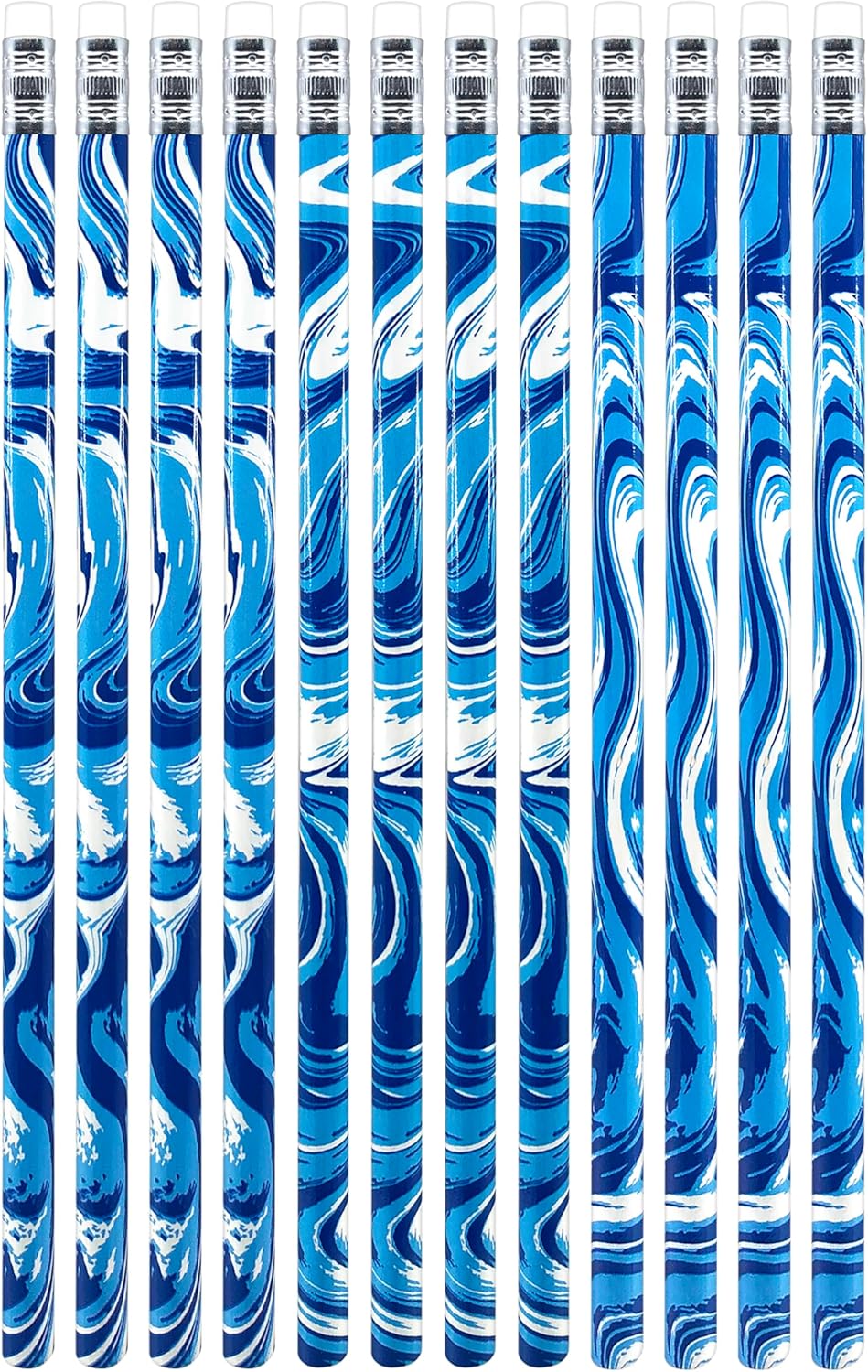 Scribble Stuff Fashion Pencil Pack, Rainbow Swirl Edition, Unsharpened, Back To School Pencils, 12 Count