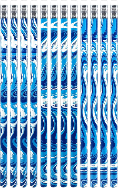 Scribble Stuff Fashion Pencil Pack, Rainbow Swirl Edition, Unsharpened, Back To School Pencils, 12 Count