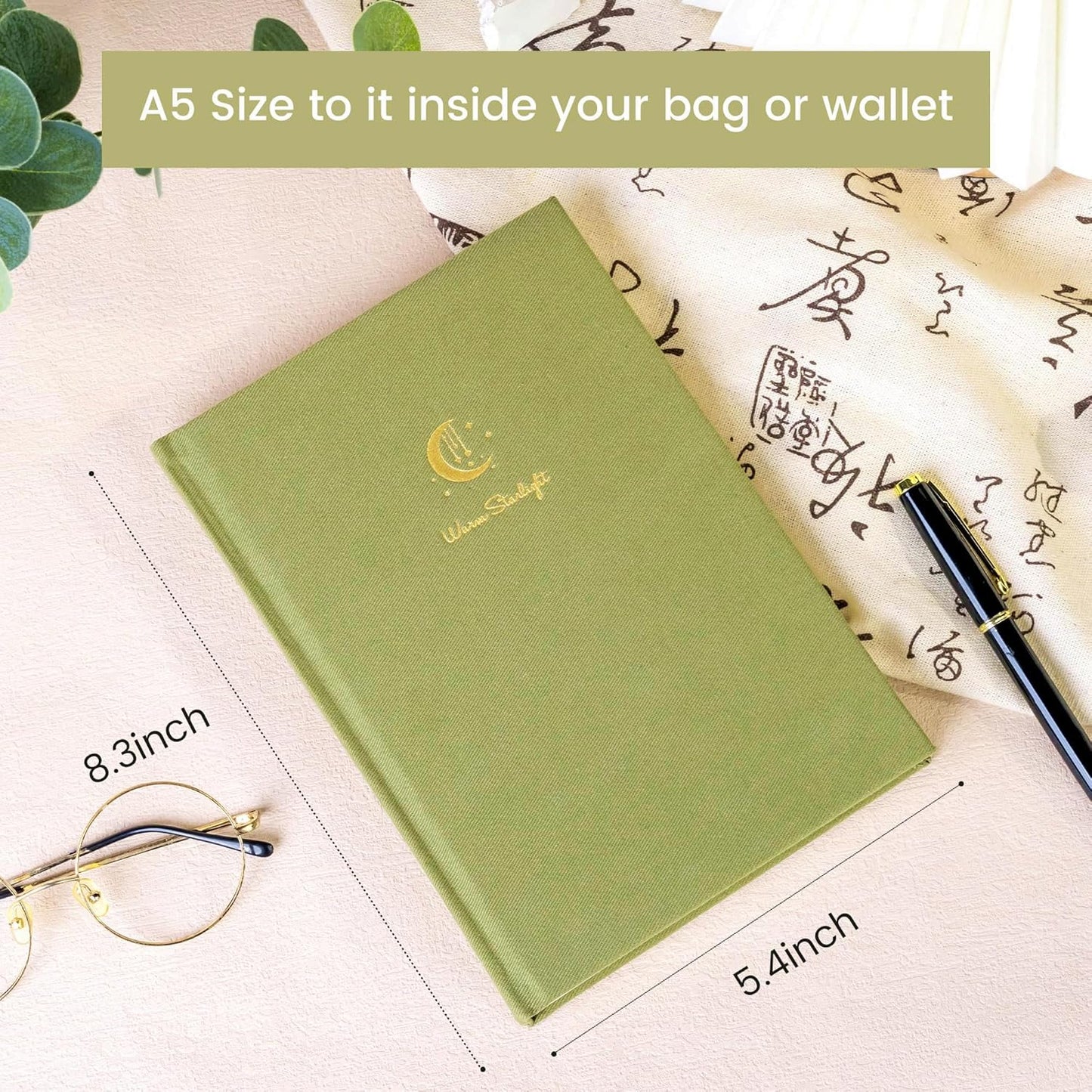 CAGIE 320 Pages Thick Hardcover Journaling Notebooks Vintage Leather Journal for Women Men A5 College Ruled Journals for Writing with Gift Box, 5.7 x 8.3 in, Blue