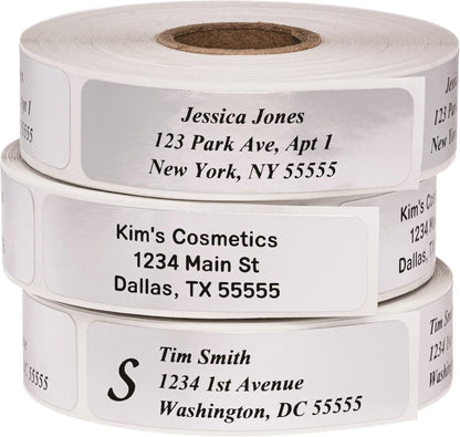 Return Address Labels - Roll of 500 Personalized Labels (White)