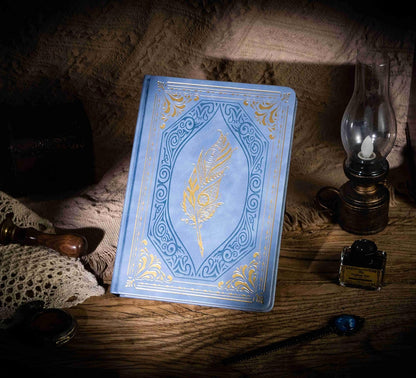 CAGIE 320 Pages Thick Hardcover Journaling Notebooks Vintage Leather Journal for Women Men A5 College Ruled Journals for Writing with Gift Box, 5.7 x 8.3 in, Blue