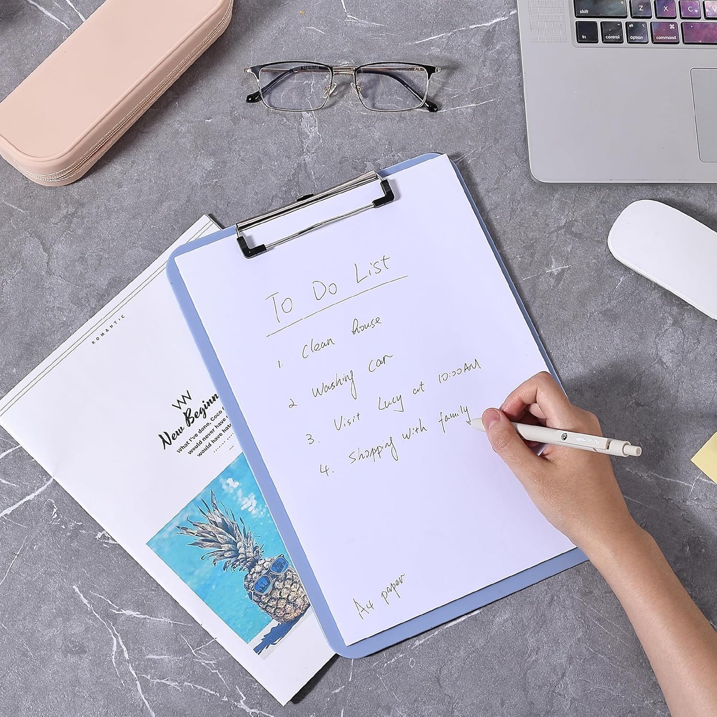 Mr. Pen- Plastic Clipboard, 12.5" x 9", 2 Pack, Clipboard Plastic, Low-Profile Metal Clip with Retractable Hanging Hole