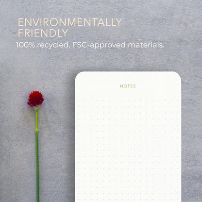Pinesman - Elegant Desk Notepads for Professionals, Executive's Memo Pads, Minimalist, Gold Foiled, Lined Layout, 3 Pack, 225 Sheets Total (75 Each), 6.3" x 3.9”, 80 GSM, Eco-friendly, FSC™ Certified