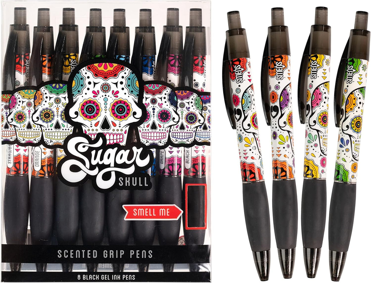 Glitter Gel Smens - Patented Gourmet Scented Colored Glitter Gel Ink Pens, Medium Point, 8 Count - Fun, Cute, Cool, Smelly Pens for Kids