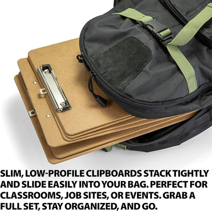 Officemate Recycled Wood Clipboard, Letter Size, Low Profile Clip, 9 x 12.5 Inches (83219), Each, Brown