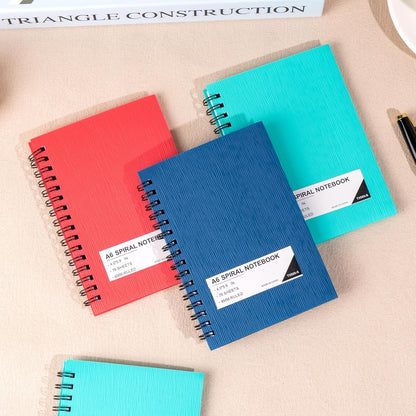 FLYING EAGLE 3 PCS Small Spiral Notebooks 4x6, A6 Cute Mini Journal Plastic Hardcover 8mm Ruled Notebook, Yellow 234 Sheets/468 Pages, 3 Pack Small Ruled Notebooks for School Work