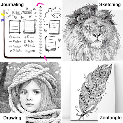 Muchcute Extra Fine Point Writing Pens:6 Black 0.25mm Ultra Thin Micron Pen 01 No Bleed Bible Journaling Study Supplies Annotation Smooth Waterproof Micro Line Tip Fineliner Gel Felt Ink Markers Stuff