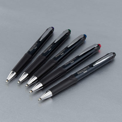 Pentel Glidewrite Signature Ballpoint Pen, (1.0mm) Medium, White Barrel, Blue Ink, Pack of 3 (BX930WBP3C)