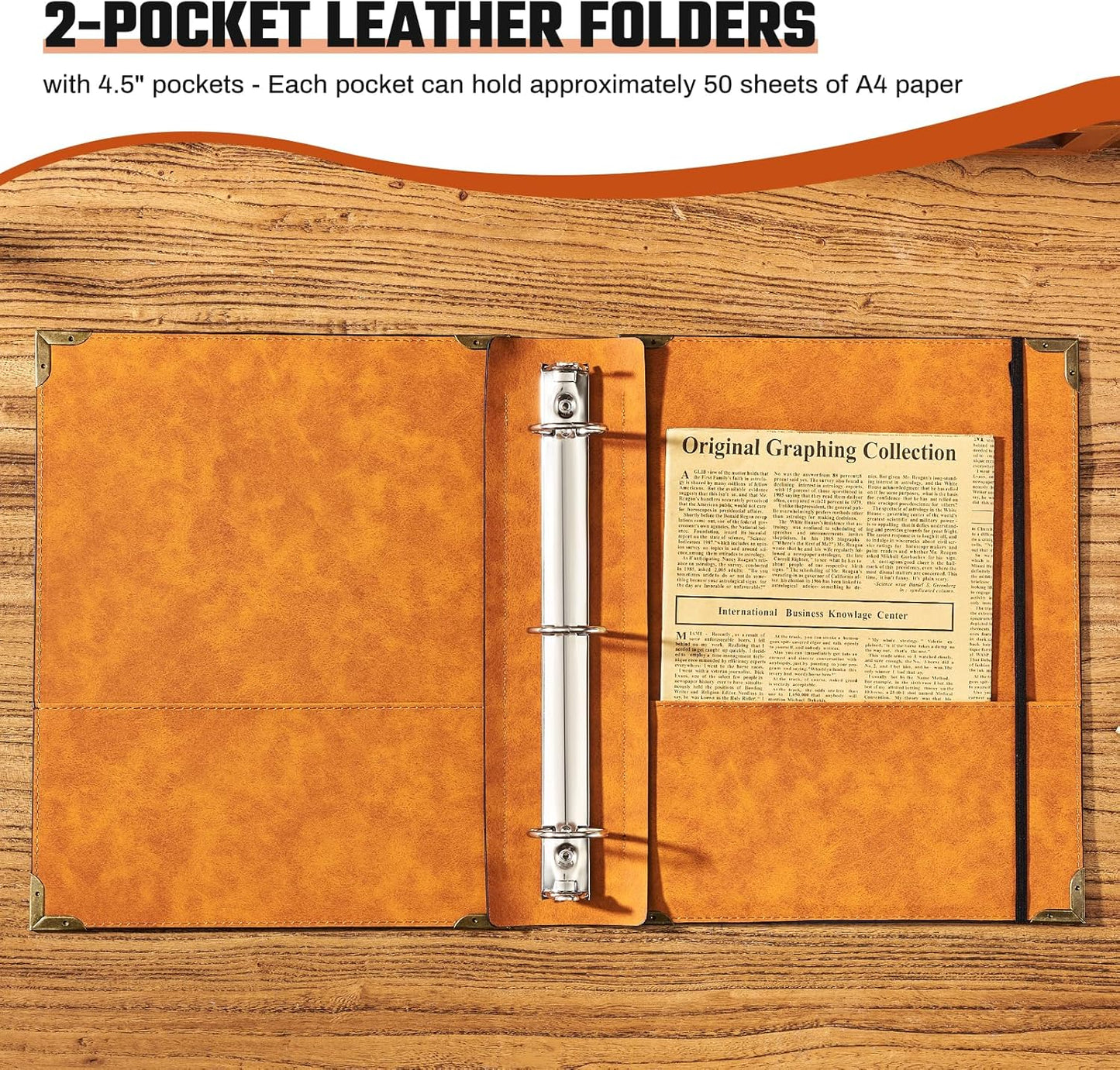 Ovesmusl Leather 3 Ring Binder Fits 8.5"x11" Letter Size Paper, 1 Inch Round Ring Binder Holds 200 Sheets, Notebook Cover Loose Leaf Organizer, Green Tree