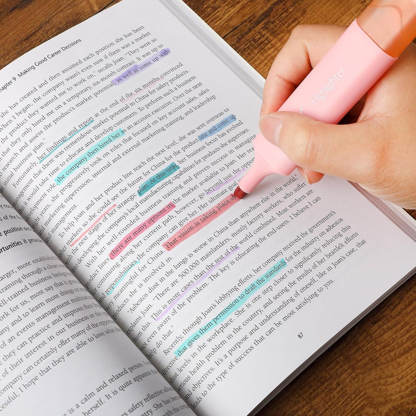 Mr. Pen- Pastel Highlighters, 8 Pack, Highlighters with Firm Chisel Tip, Quick Dry & Non-Toxic, No Bleed on Standard Paper, Ideal for Highlighting, Underlining, Journaling & Coloring