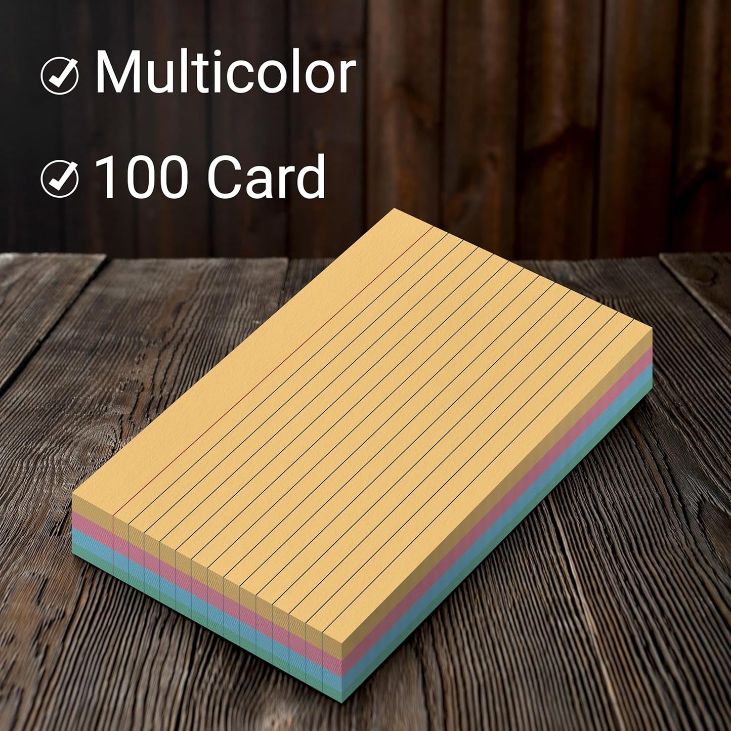 THREE LEAF 3 X 5, INDEX CARDS RULED, 100 CT. WHITE, Ruled Flash Cards, Study Card, Memo Pad, For To-Do List, Art And Craft Projects