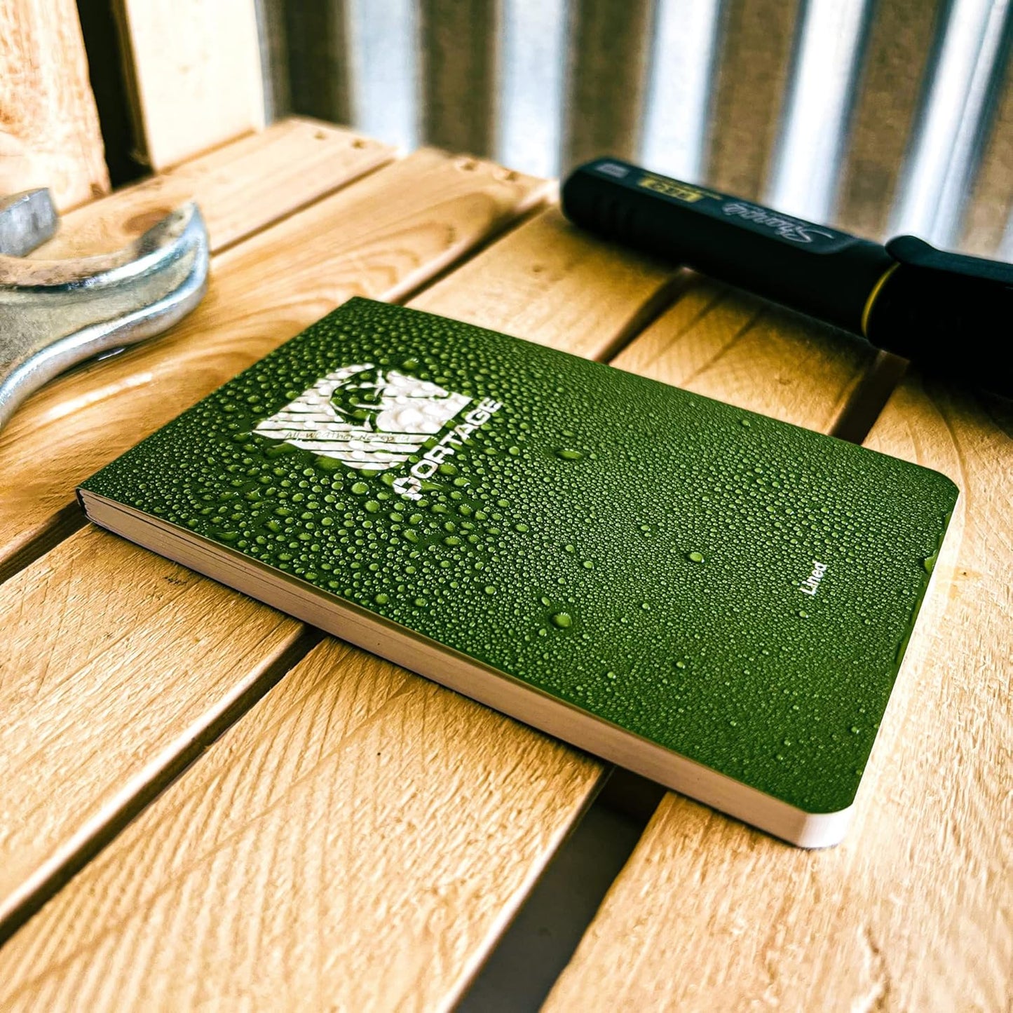 Portage Notebooks - 4 Pack Waterproof Notebook, Made From Recycled Stone Waste, Small Notepad, All Weather Notebook, Write in any Weather - 3x5 In, 40 Lined Sheets, Variety 4 Pack