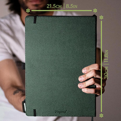 Dingbats* - Wildlife Lined Extra Large A4 Notebook - PU Leather Hardcover Journal for Work, Writing - Pocket, Elastic Closure, Pen Holder, Bookmark