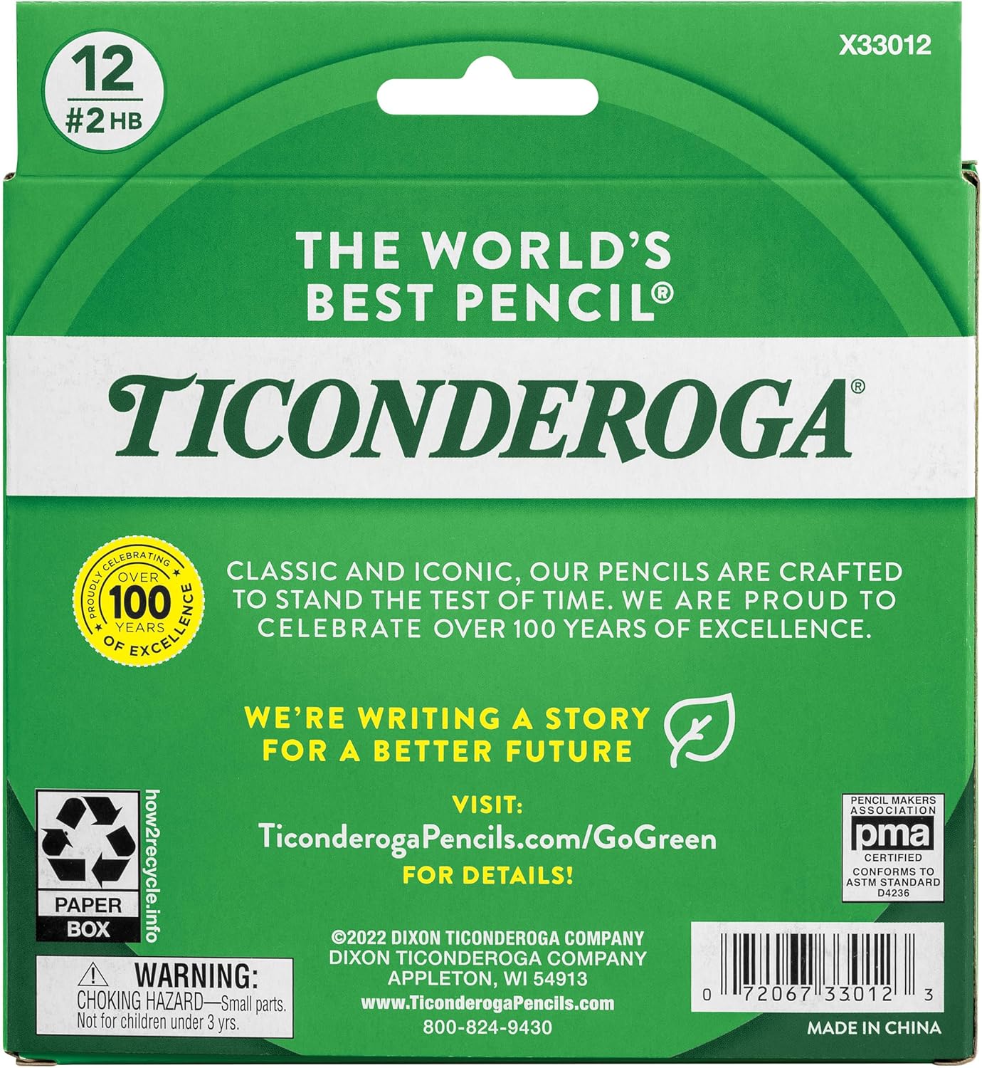Ticonderoga My First Half-Size Wooden Pencils, Large Triangle-Barrel Pre-Sharpened #2 (HB) Short 4.5" Yellow Pencils with Erasers, Yellow, 12/Pack