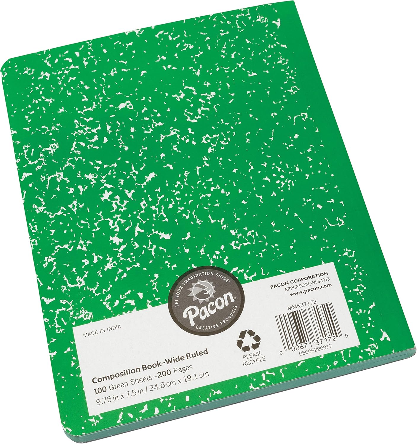 Pacon Junior Composition Book, 3/8" Ruled 5" x 7-1/2", 100 White Sheets , 6 Count