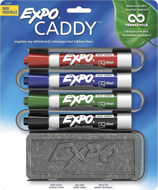 EXPO 80556 Low-Odor Dry Erase Set, Chisel Tip, Assorted Colors, 7-Piece