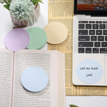 Mr. Pen- Round Sticky Notes, 2.8" Diameter, 12 Pads, 720 Sheets, Morandi Color, Sticky Notes Bulk, Self-Stick Note Pads, Perfect for Office, School, Home, Study & Organization
