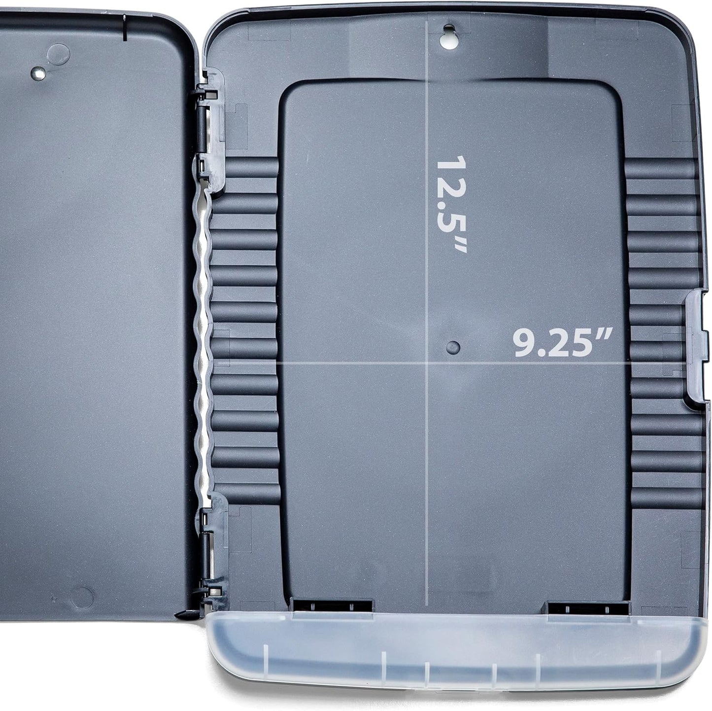 Officemate Slim Clipboard Storage Box, Charcoal (83303)