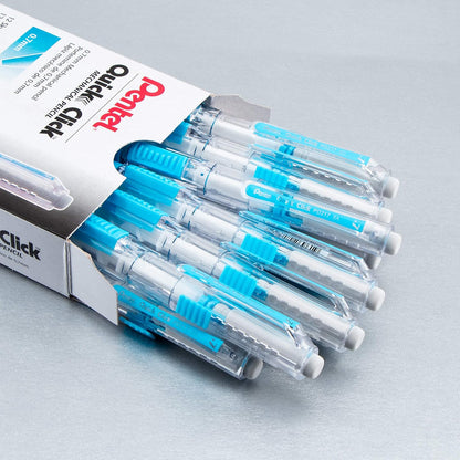 Pentel Quick Click Mechanical Pencil, (0.7mm), Medium, Black Barrel, Box of 12 Pencils (PD217A)