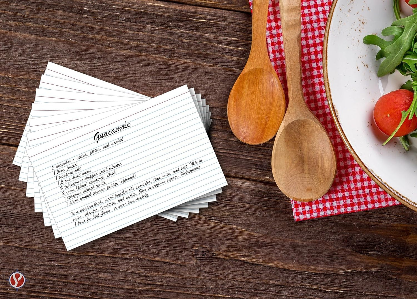 Ruled Index Cards, On 100lb Heavyweight Thick White Cover Stock. "100 per pack" (5 x 8)