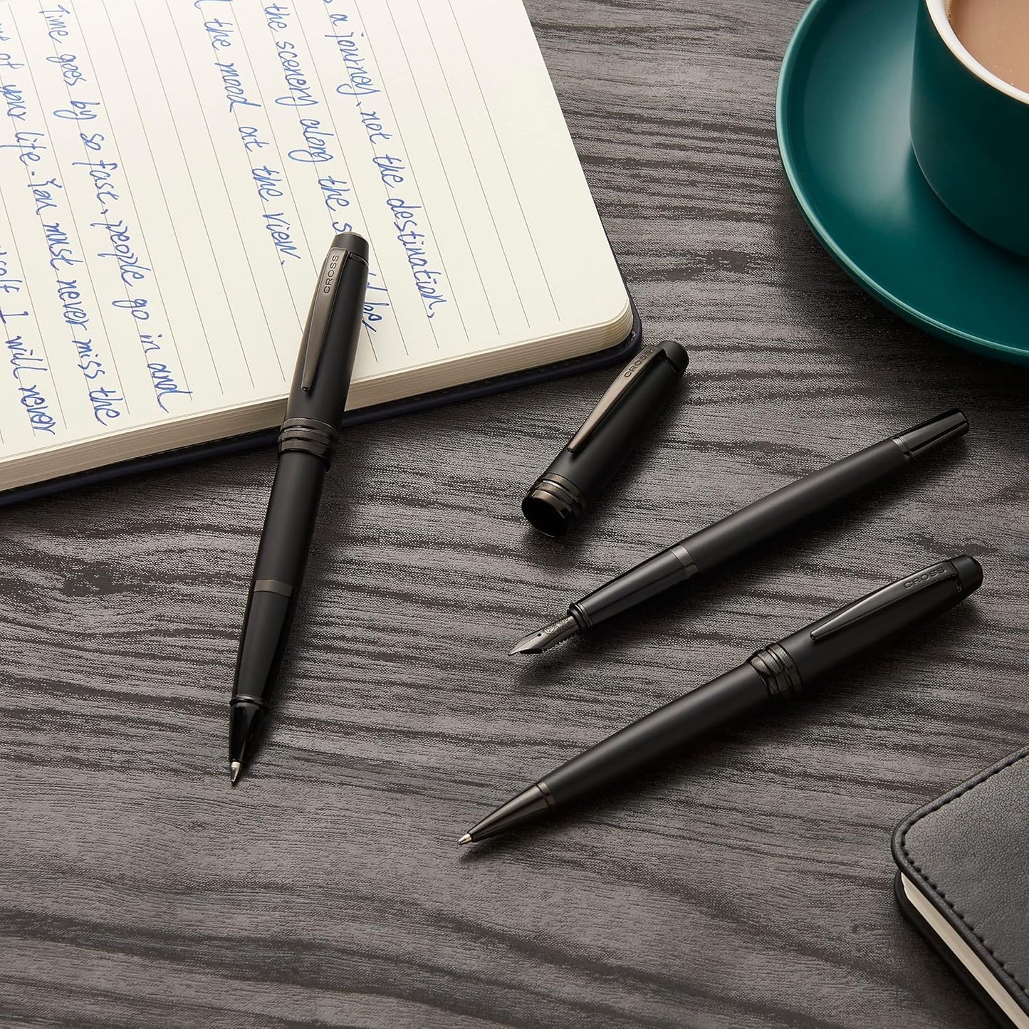 Cross Bailey Matte Red Lacquer Rollerball Pen - Refillable Pen for Smooth Writing - Well-Balanced, Distinctive Design - Easy Handling - Comfortable Grip - Gift-Ready Black Ink