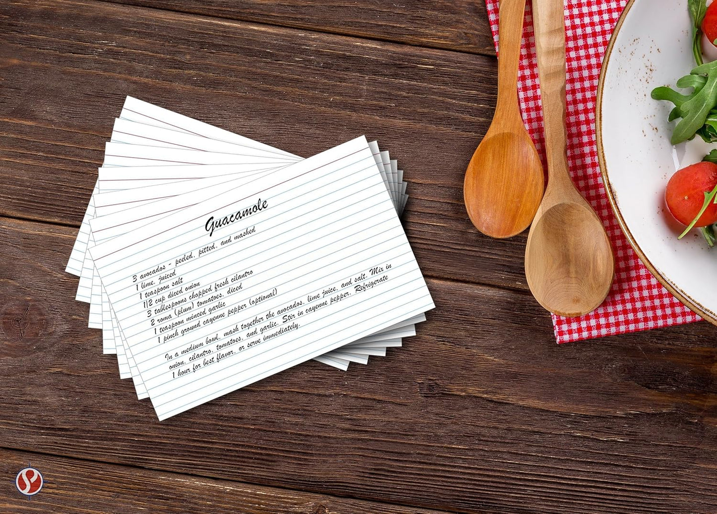 Ruled Index Cards, On 100lb Heavyweight Thick White Cover Stock. "100 per pack" (5 x 8)