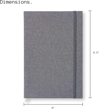 Portage Blank Hardcover Aesthetic Notebook Writing Journal – Bleed-Proof Paper Notepad for Journaling, High GSM, A5 Notebook, Cream Pages - Salmon, 6 x 8.5 Inches, 224 Pages