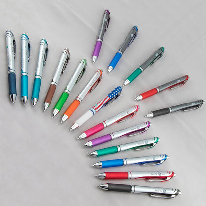 Pentel Pink BCA EnerGel Retractable Liquid Gel Pen, (0.7mm), Medium Line, Metal Tip, Pink Barrel, Black Ink, Pack of 3 (BL77PBP3A-BC)