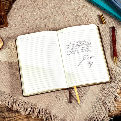 CAGIE 320 Pages Thick Hardcover Journaling Notebooks Vintage Leather Journal for Women Men A5 College Ruled Journals for Writing with Gift Box, 5.7 x 8.3 in, Blue