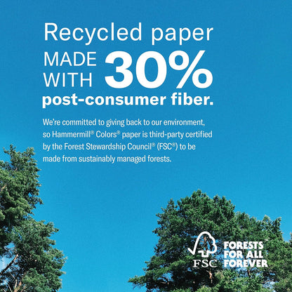 Hammermill Colored Paper, 20lb Pink Printer Paper, 8-1/2 x 11- 1 Ream (500 Sheets) - Made in the USA, Pastel Paper, 103382R