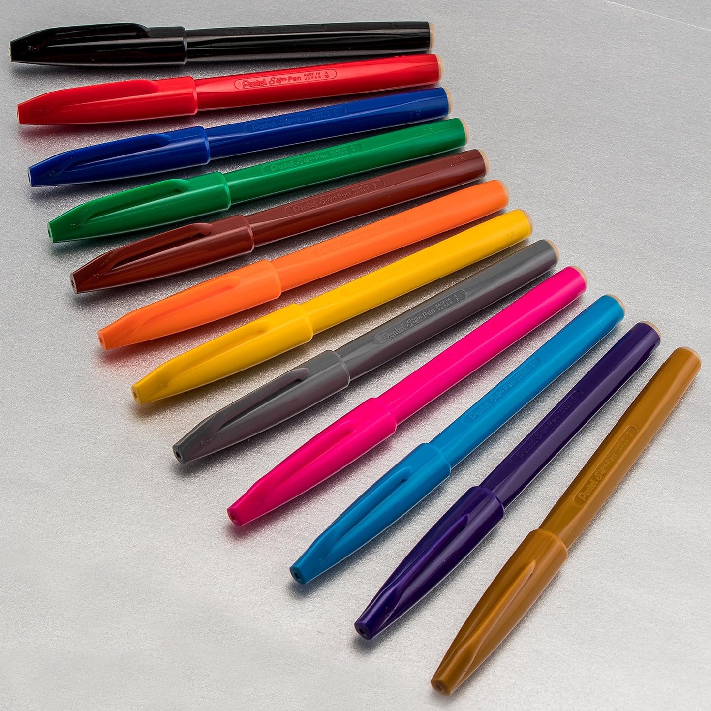 Pentel Sign Pen, Fiber-Tipped, Black Ink (S520-A), Box of 12