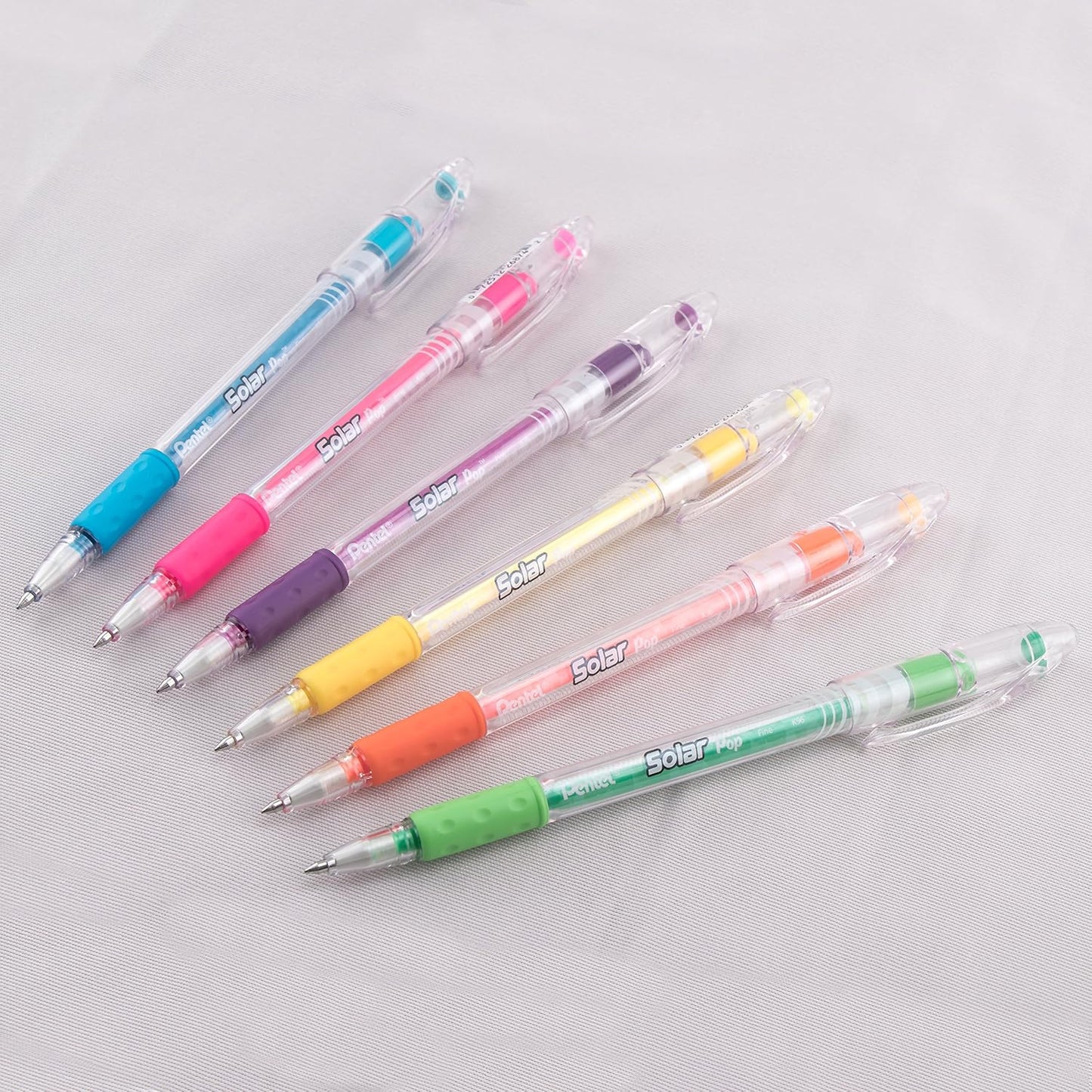 Pentel Sparkle Pop Metallic Gel Pen, (1.0mm) Bold Line, Assorted Colors, Pack of 8 (K91BP8M)