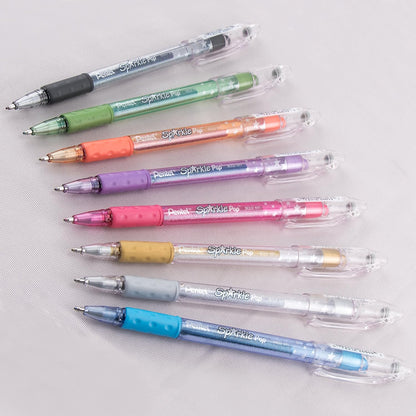 Pentel Sparkle Pop Metallic Gel Pen, (1.0mm) Bold Line, Assorted Colors, Pack of 8 (K91BP8M)