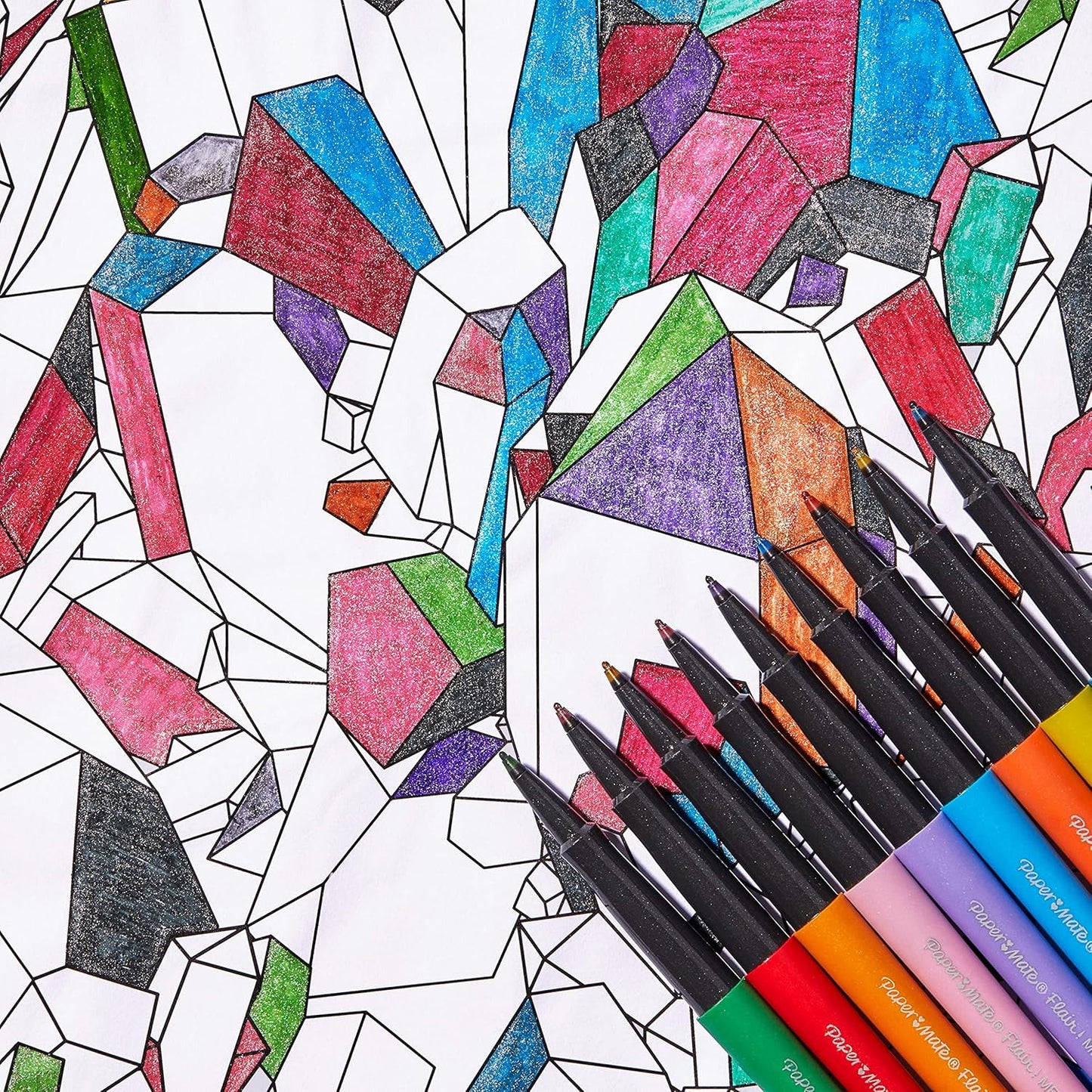Paper Mate Flair Felt Medium Tip Set, 4-Pen Metallic Colors Set