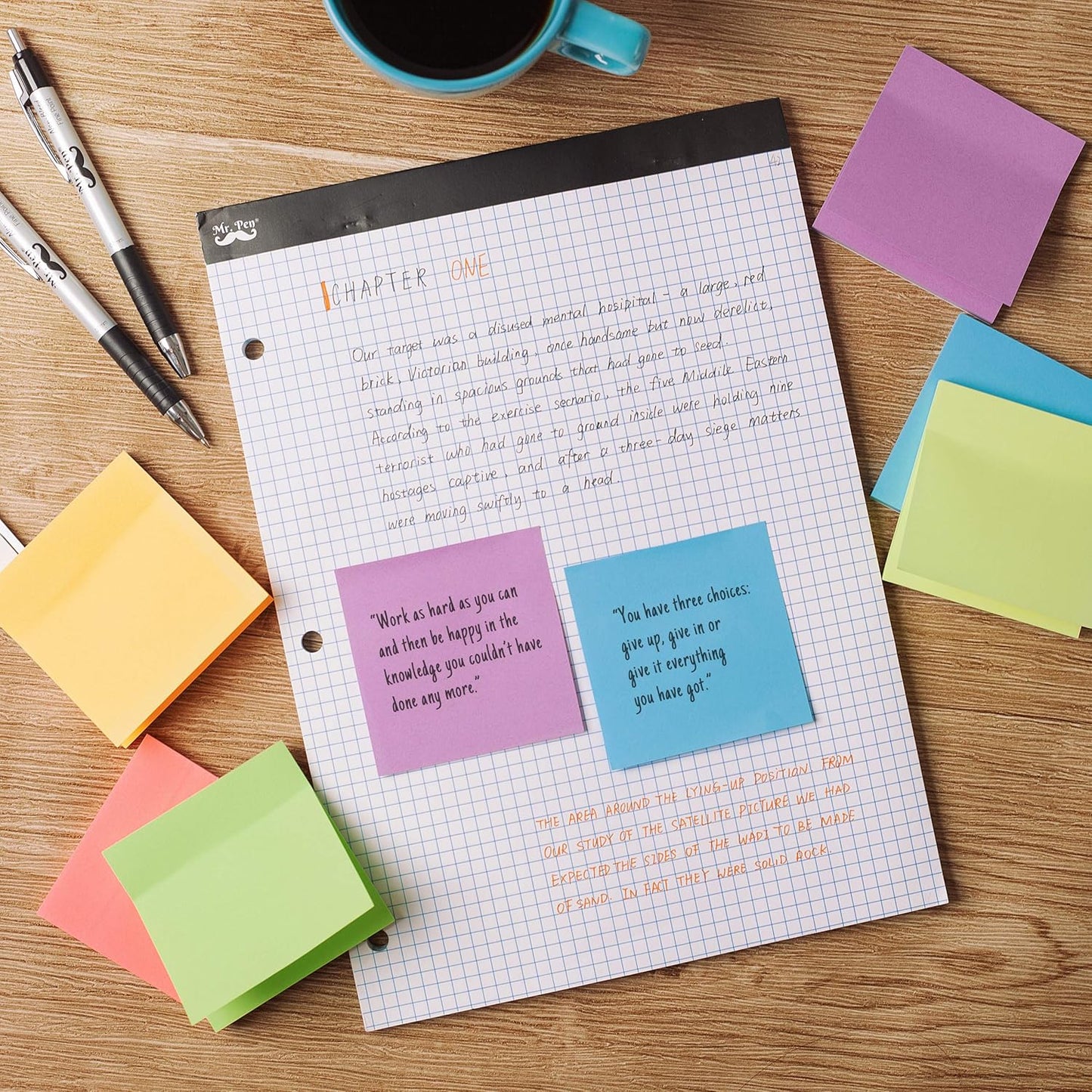 Mr. Pen- Sticky Notes, 3"x3", 8 Pads, 656 Sheets, Bright Colors, Sticky Notes Bulk, Self-Stick Note Pads, Perfect for Office, School, Home, Study & Organization