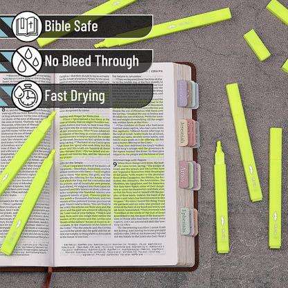 Mr. Pen- Yellow Aesthetic Bible Highlighters No Bleed Through Bulk, 20 pcs, Chisel Tip, Cute Highlighter for Journaling Supplies and School Accessories, Bible Highlighters and Pens No Bleed