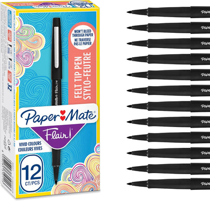 Flair Original Fibre Tip Pen Medium 1.0mm Special Pack of 14