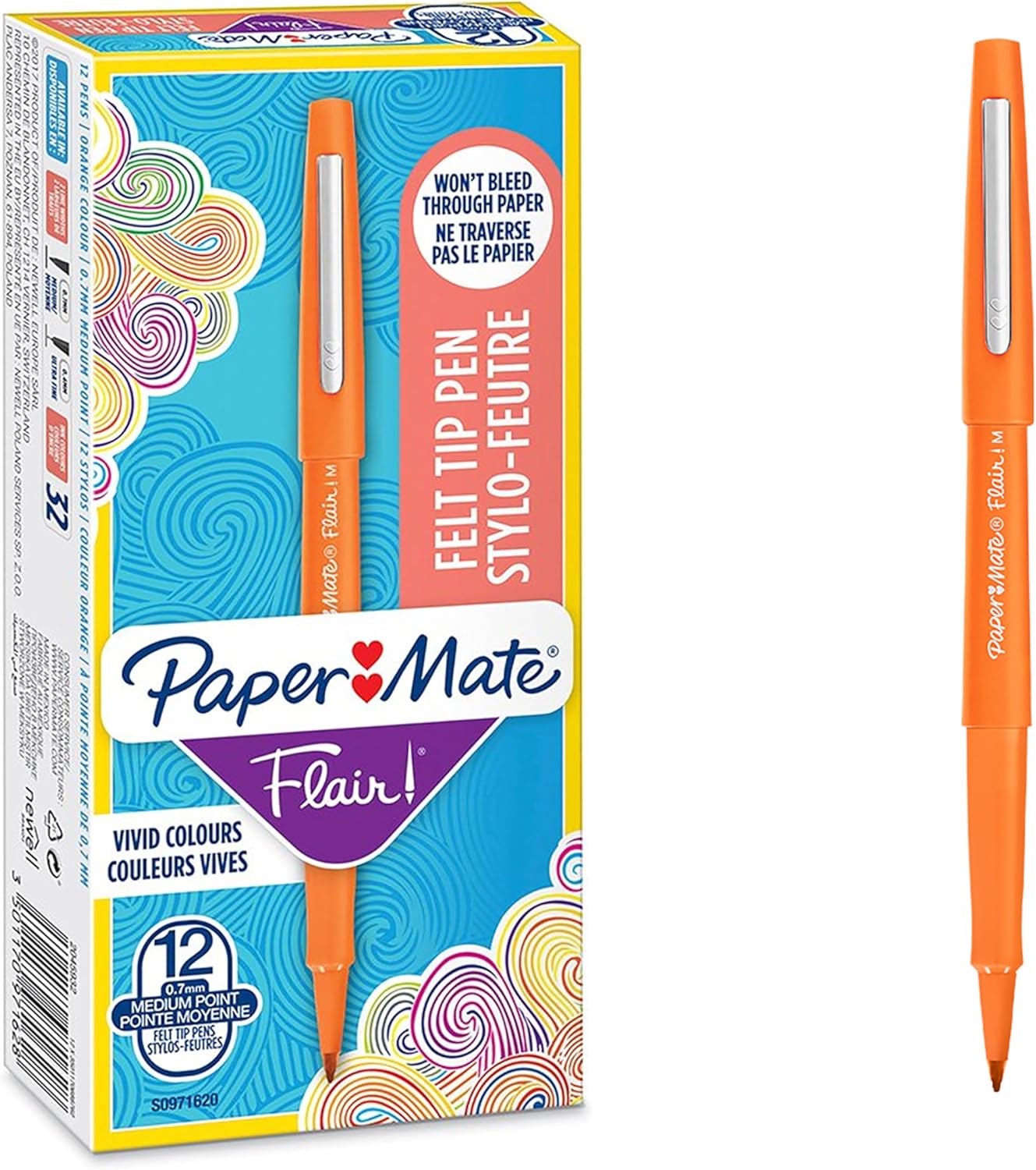 Flair Original Fibre Tip Pen Medium 1.0mm Special Pack of 14